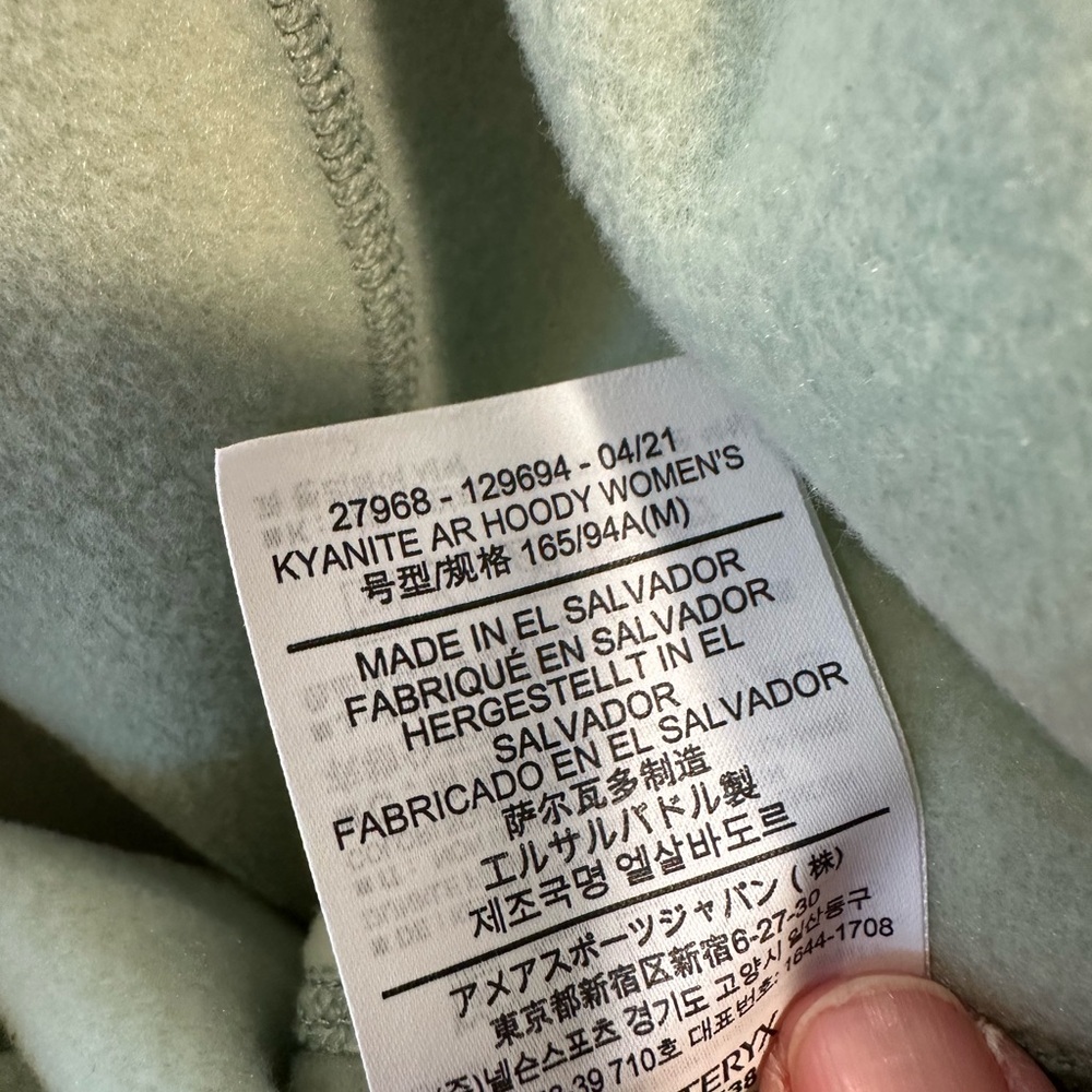 Arc'teryx Women's Kyanite AR Hoody Jacket in "Crystal Fern" Size Medium - Picture 3 of 9